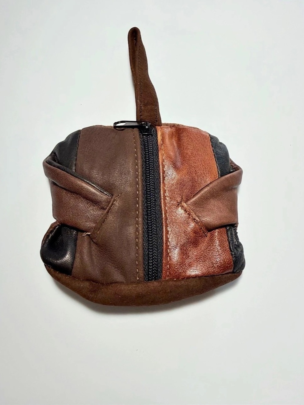 Brown & Black Mini leather Bag